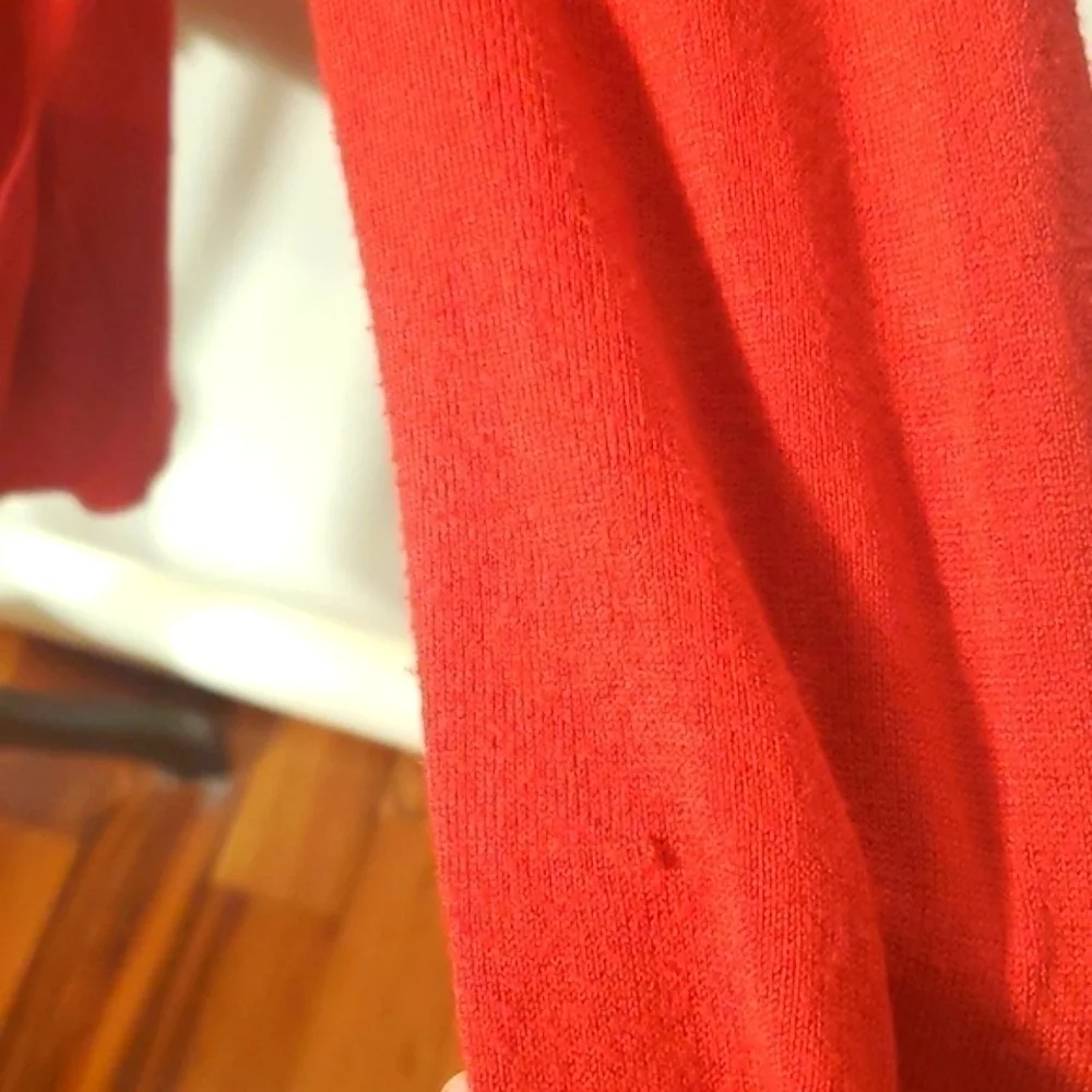 Chico's Size 2 (Large) Red Open-Front Cardigan Sweater/Jacket